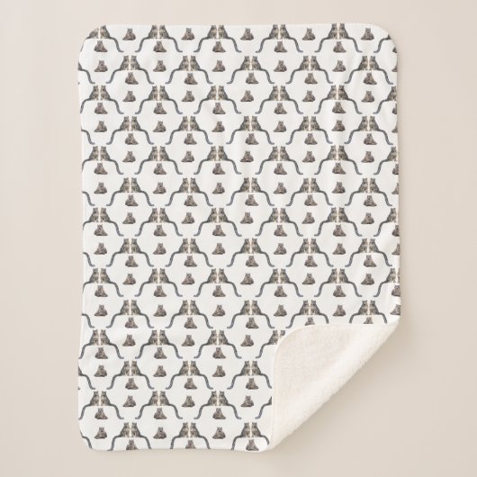 Couverture Sherpa Snow Leopard Frenzy Sherpa Blanket (Devant)