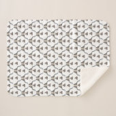 Couverture Sherpa Snow Leopard Frenzy Sherpa Blanket (Devant (Horizontal))