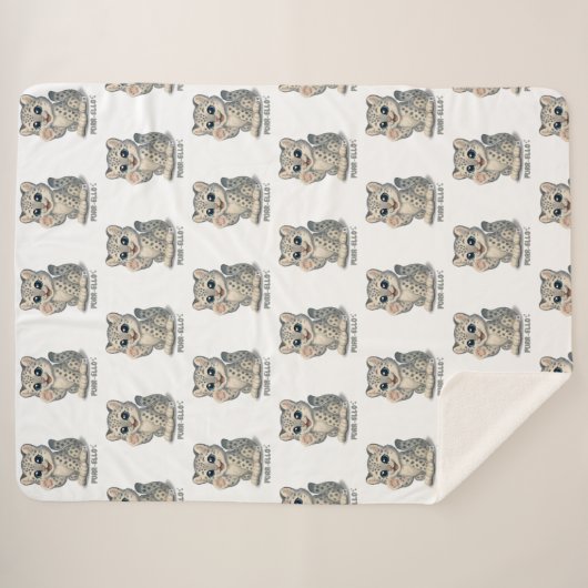 Couverture Sherpa Snow leopard - Purr-ello (Devant (Horizontal))