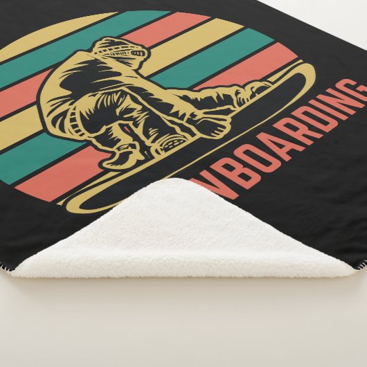 Couverture Sherpa Snowboard avec snowboard. (3/4)