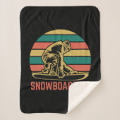 Couverture Sherpa Snowboard avec snowboard. (Devant)