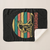 Couverture Sherpa Snowboard avec snowboard. (Devant (Horizontal))