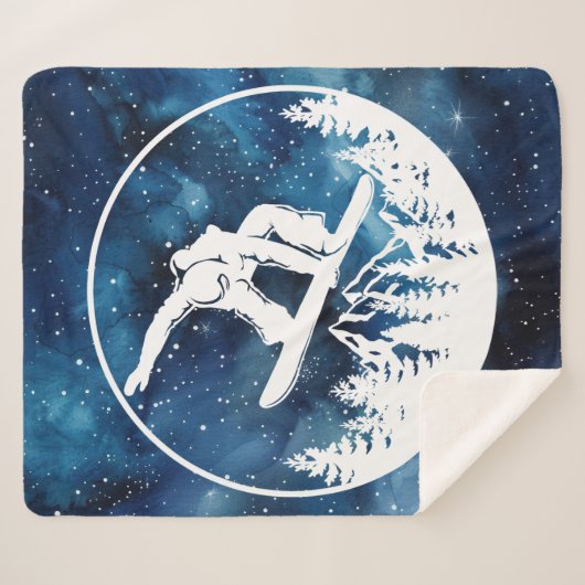 Couverture Sherpa Snowboard Sherpa Blanket (Devant (Horizontal))