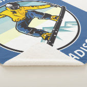 Couverture Sherpa SNOWBOARDER de texte et de nom personnalisés (3/4)