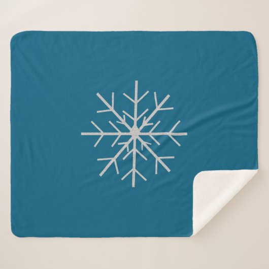 Couverture Sherpa Snowflake (Devant (Horizontal))