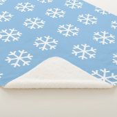 Couverture Sherpa Snowflake Blue Sherpa Blanche (3/4)