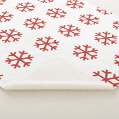Couverture Sherpa Snowflake rouge Blanche Sherpa (3/4)