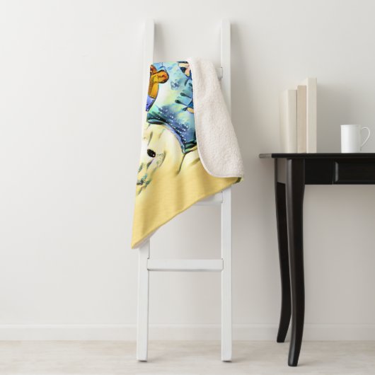 Couverture Sherpa Snowie Snowman (En situation)