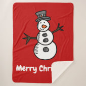 Couverture Sherpa Snowman (Devant)
