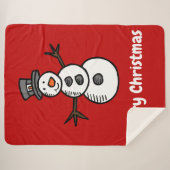 Couverture Sherpa Snowman (Devant (Horizontal))