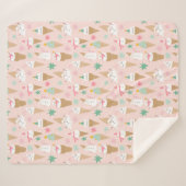 Couverture Sherpa Snowman Crème glacée cônes Noël Motif (Devant (Horizontal))