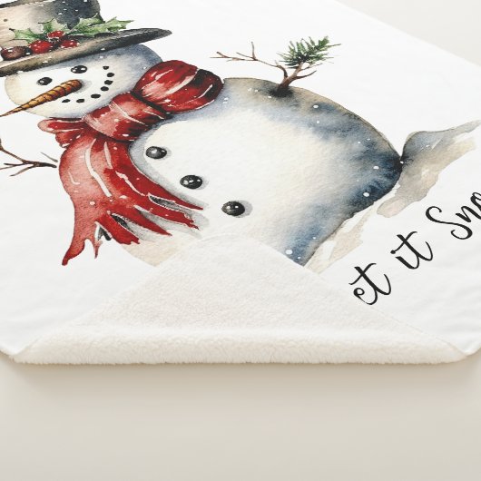 Couverture Sherpa Snowman Sherpa Blanket (3/4)