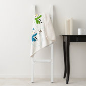 Couverture Sherpa Snowman Snowflakes Winter Home Décor mignon (En situation)