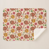 Couverture Sherpa Snuffleupagus et Big Bird Super Flower Motif (Devant (Horizontal))