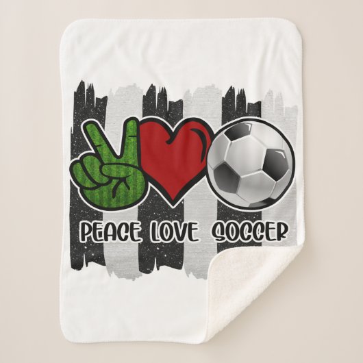 Couverture Sherpa Soccer paix et amour (Devant)