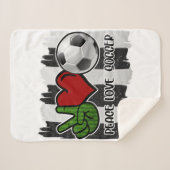 Couverture Sherpa Soccer paix et amour (Devant (Horizontal))