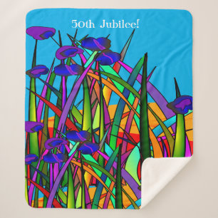 Couverture Sherpa Soeurs 50e Jubilé Artsy Floral