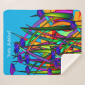 Couverture Sherpa Soeurs 50e Jubilé Artsy Floral (Devant (Horizontal))