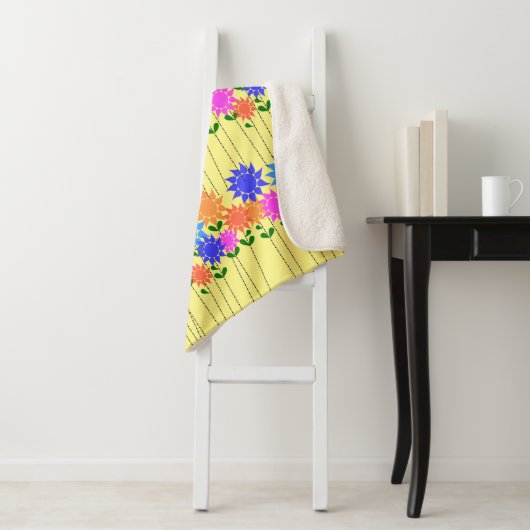 Couverture Sherpa Soeurs 50e Jubilé Floral  (En situation)