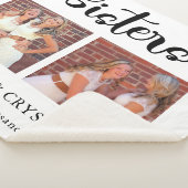 Couverture Sherpa Soeurs Calligraphie 2 Photo Collage Citation Cade (3/4)