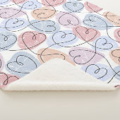 Couverture Sherpa Soft Hearts : Continuous Line Valentine's (3/4)
