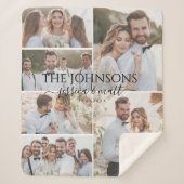 Couverture Sherpa Soft Photo Collage Wedding or Anniversary (Devant)