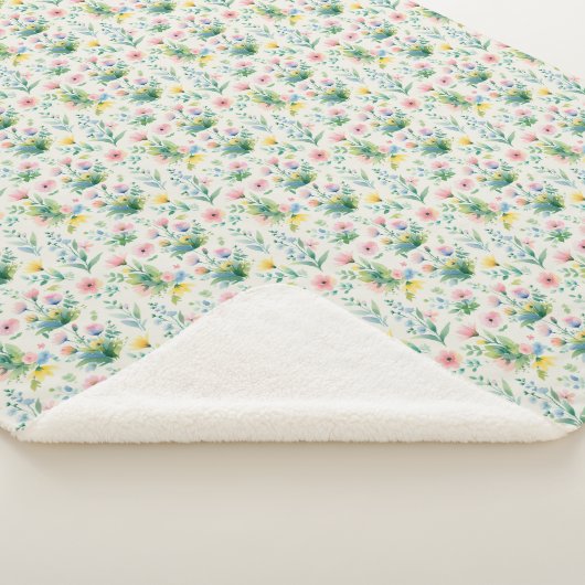 Couverture Sherpa soft watercolor windflowerwer (3/4)