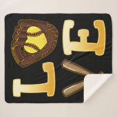 Couverture Sherpa Softball Sports Softball (Devant (Horizontal))