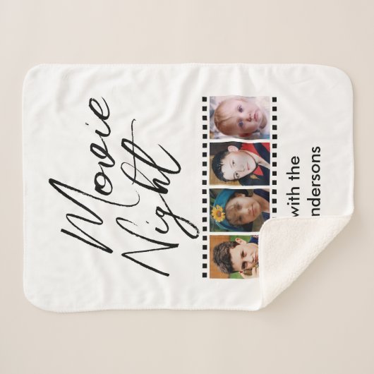 Couverture Sherpa Soirée cinéma 4 photo famille noire (Devant (Horizontal))