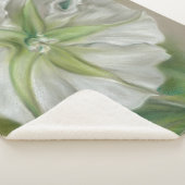 Couverture Sherpa Soirée Moonflower Pastel Art Personnalisé (3/4)