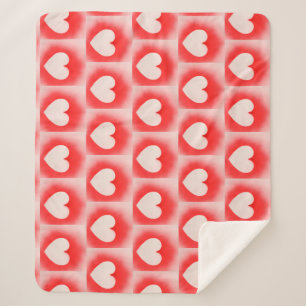 Couverture Sherpa Sois ma note de coeur rouge Valentine