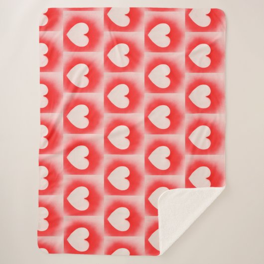 Couverture Sherpa Sois ma note de coeur rouge Valentine (Devant)