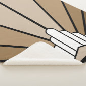 Couverture Sherpa Soleil Art déco bronzé (3/4)