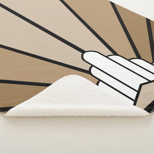 Couverture Sherpa Soleil Art déco bronzé (3/4)