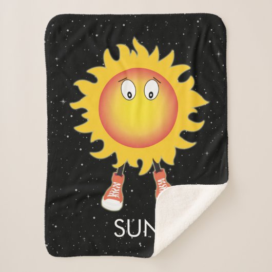 Couverture Sherpa Soleil et étoiles dans l'espace (Devant)