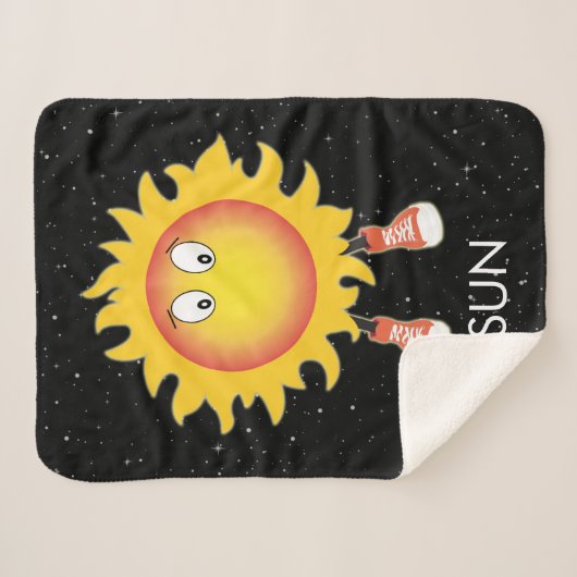 Couverture Sherpa Soleil et étoiles dans l'espace (Devant (Horizontal))