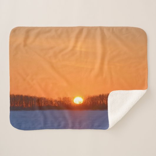 Couverture Sherpa Soleil sur prairie | Manitoba, Canada (Devant (Horizontal))
