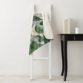 Couverture Sherpa Sophistication verdoyante - Feuilles tropicaux (En situation)