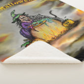 Couverture Sherpa Sorcière et chat noir, Happy Halloween ! (3/4)