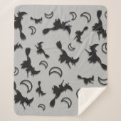 Couverture Sherpa Sorcière volante entre la moitié de la lune à Hall (Devant)