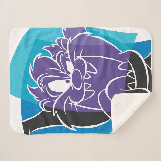 Couverture Sherpa Sortie de langue TAZ™ stylisée (Devant (Horizontal))