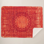Couverture Sherpa Souk couché de soleil : Motif marocain d'Orange Ma (Devant (Horizontal))