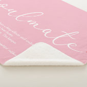 Couverture Sherpa Soulmate Définition Élégant amour Coeur rose Sherp (3/4)