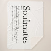 Couverture Sherpa Soulmate Personnalisé Définition Noir Et Blanc (Devant)