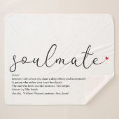 Couverture Sherpa Soulmate Script Love Coeur Définition (Devant (Horizontal))