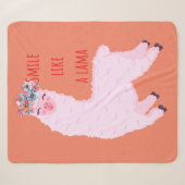 Couverture Sherpa Souriez comme un lama (Devant (Horizontal))