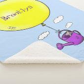 Couverture Sherpa Souris mignonne dans la canette d'arrosage avec de (3/4)