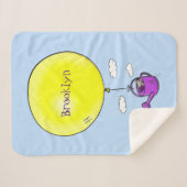 Couverture Sherpa Souris mignonne dans la canette d'arrosage avec de (Devant (Horizontal))