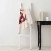 Couverture Sherpa Souris pour bébé avec le coeur de Valentine (En situation)