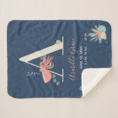 Couverture Sherpa Sous la mer Octopus Alphabet Lettre A Baby Stats (Devant (Horizontal))